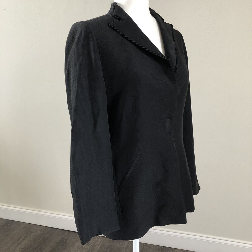 Armani Collezioni Women’s Blazer Wool LS Blazer Sz 6 Black Made In Italy